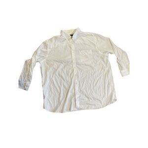 Rochester Mens white button down collar shirt size 34/35 Egyptian cotton